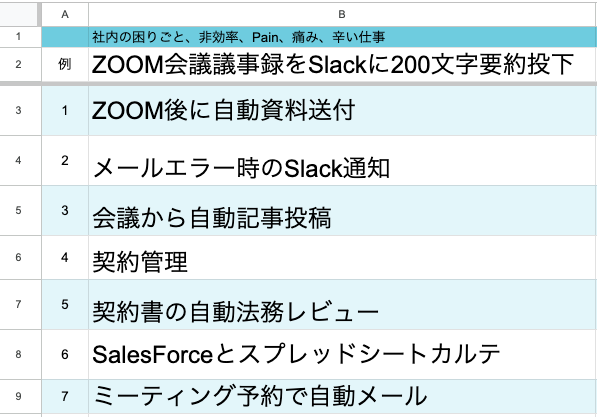 スケジュール表